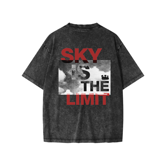 Sky is the Limit Vintage Washed T-Shirt (Youth) Black/Red